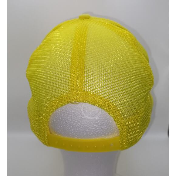 Vintage Advance Auto Parts Hat Cap Snapback Yellow Trucker PDQ Logo Patch 80's - Picture 13 of 16